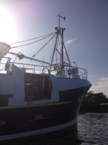 Fishing boat, photo taken from the sea